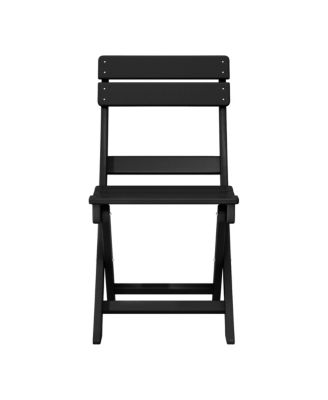 3-Piece Outdoor HDPE Folding Patio Bistro Table and Chairs