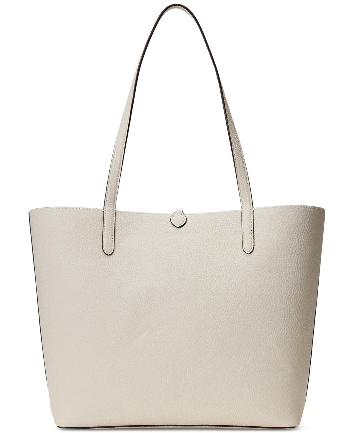 Ralph Lauren Large Reversible Tote Bag In Soft White,beaumont Plaid