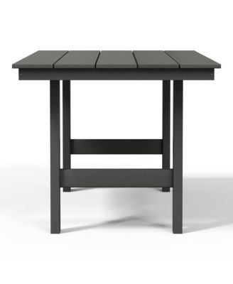 7-Piece HDPE Outdoor Rectangular Patio Dining Table Set with Side Chairs