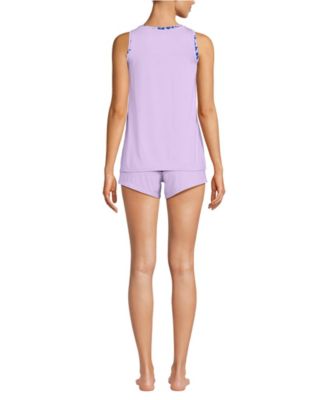 Женский охлаждающий пижамный комплект Lands'End из 3 предметов - майка-халат и шорты