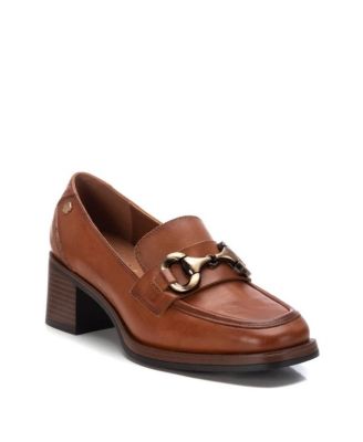 Carmela Leather Collection Women's Heeled Moccasins by Xti