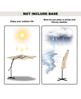 10ft Outdoor Patio Cantilever Umbrella with Waterproof and UV Resistant