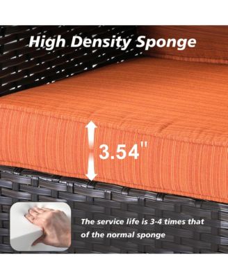 2-Piece Outdoor  Patio Furniture Set with High Back Chairs, All Weather Wicker Conversation Set for Garden and Backyard