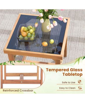 3 PCS Furniture Set Patio PE Wicker Conversation Bistro Set