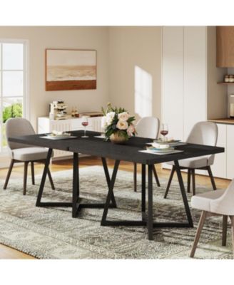Square Dining Table for 4, 31.5" Industrial Dinner Table with Metal Base, Wood Kitchen Table for Dining Room, Small Space, Apartment