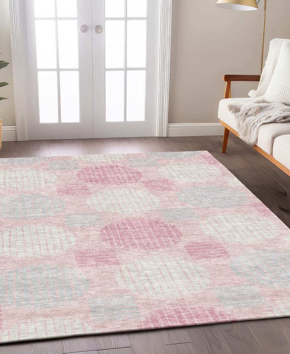 Addison Chantille Acn900 9'x12' Area Rug In Pink