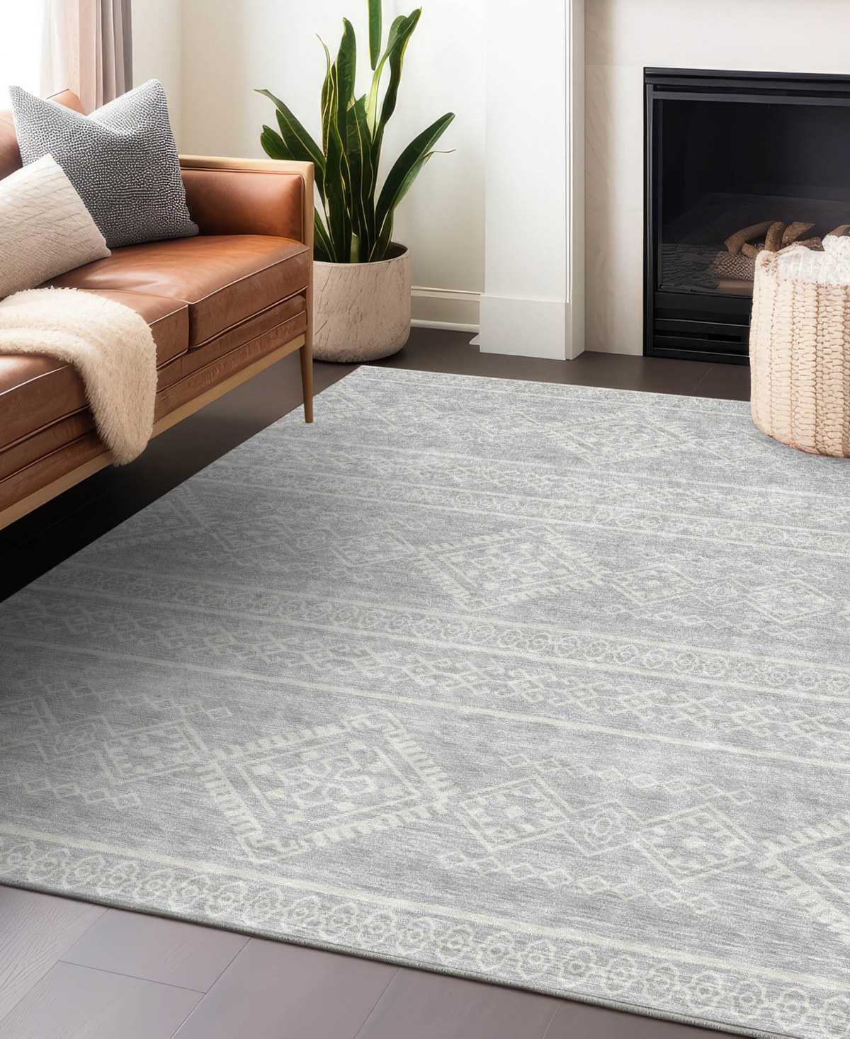 Addison Chantille Acn901 8'x10' Area Rug In Silver