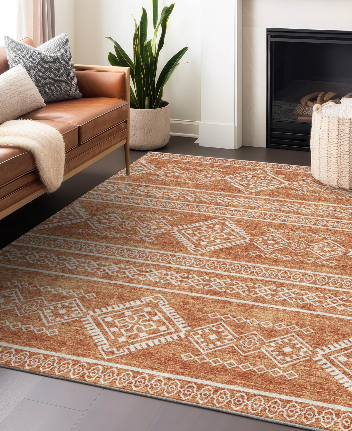 Addison Chantille Acn901 8'x10' Area Rug In Copper