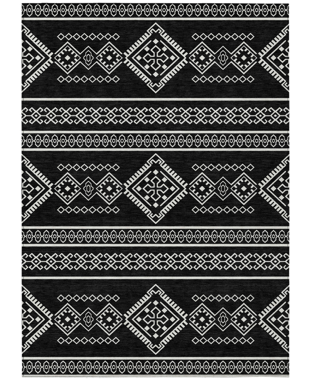 Addison Chantille Acn901 5'x7'6" Area Rug In Black