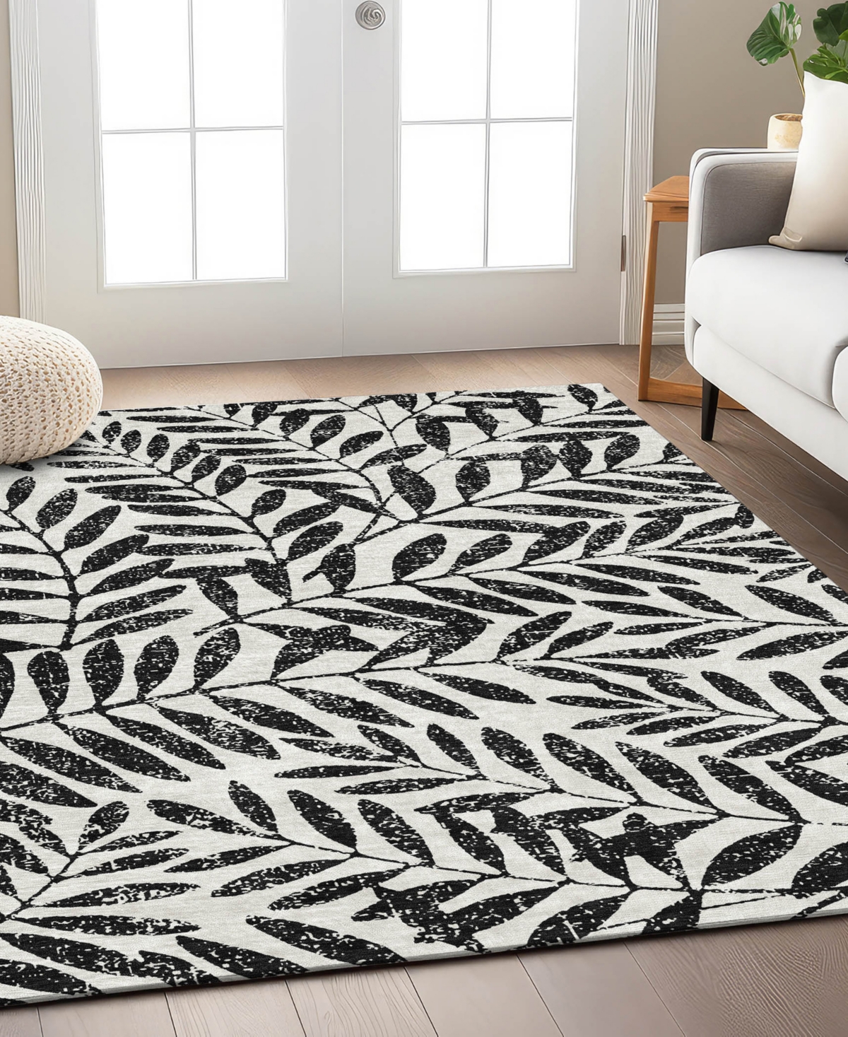 Addison Chantille Machine Washable Acn899 3'x5' Area Rug In Black