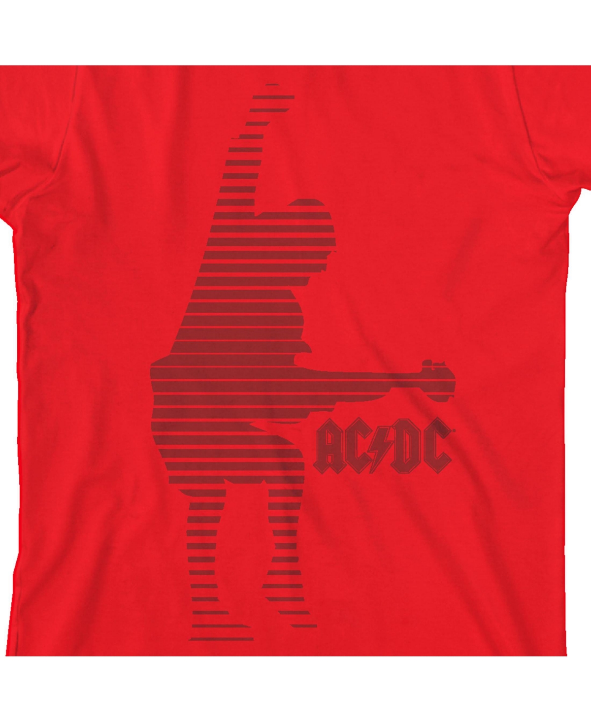 Ac/Dc Boys Acdc Red Angus Young Silhouette Youth Short Sleeve Crew Neck Tee-xs