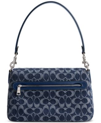 Tabby Medium Signature Denim Crossbody Shoulder Bag 