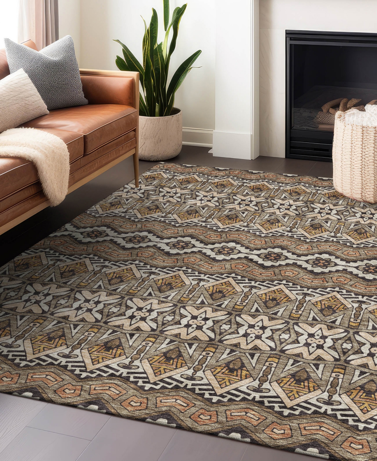 Addison Chantille Acn909 5'x7'6" Area Rug In Taupe