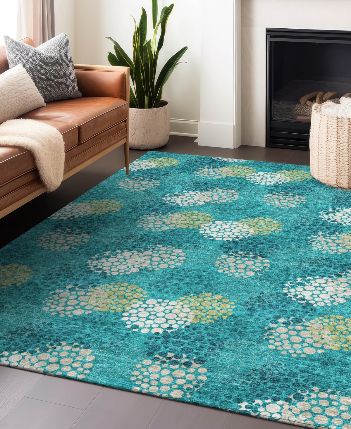 Addison Chantille Acn908 5'x7'6" Area Rug In Jade