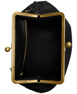 Kisslock Medium Leather Frame Bag 