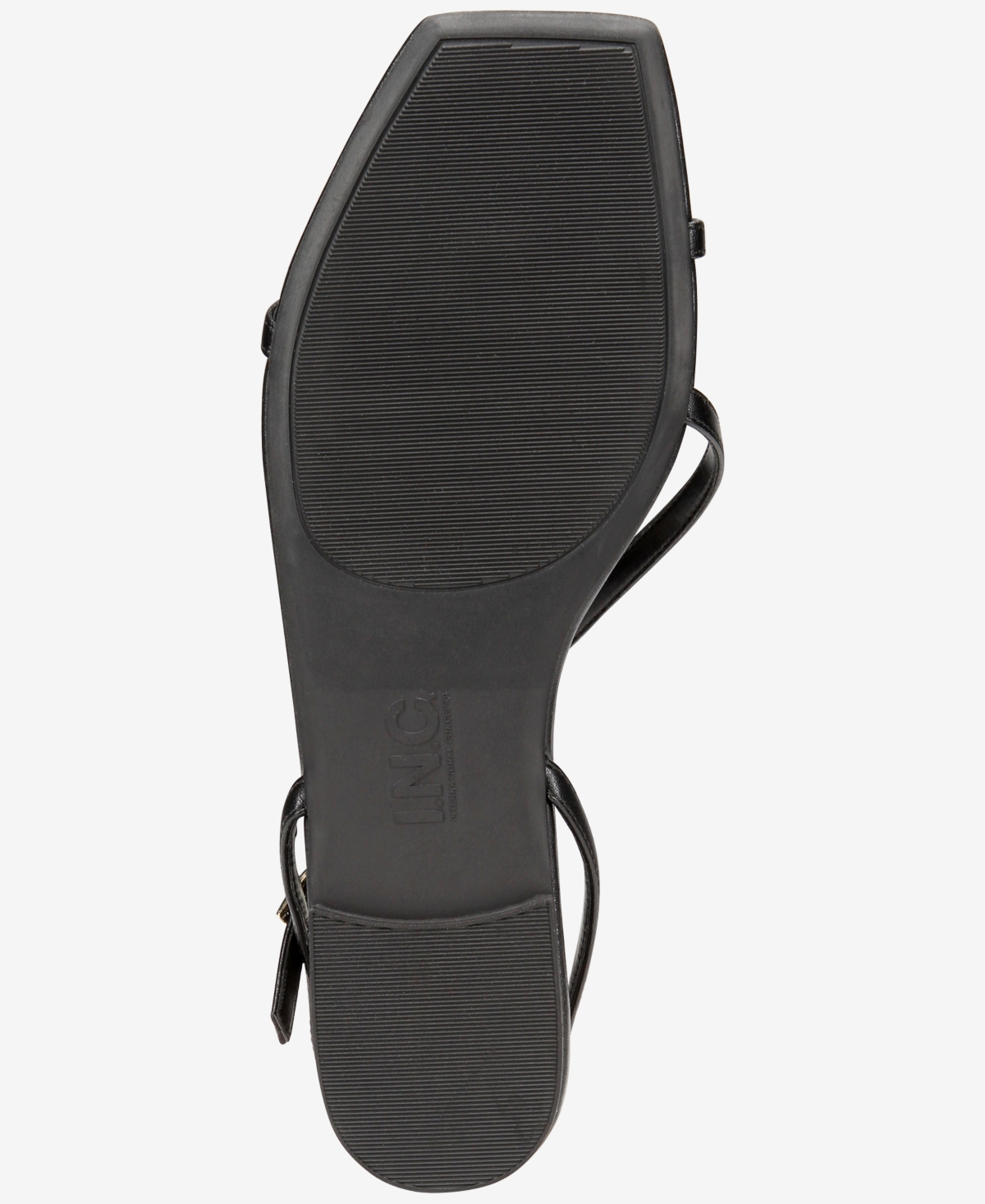 Shop Inc International Concepts Women's Zinaa Flat Sandals, Exclusively At Macy's In Black Smooth