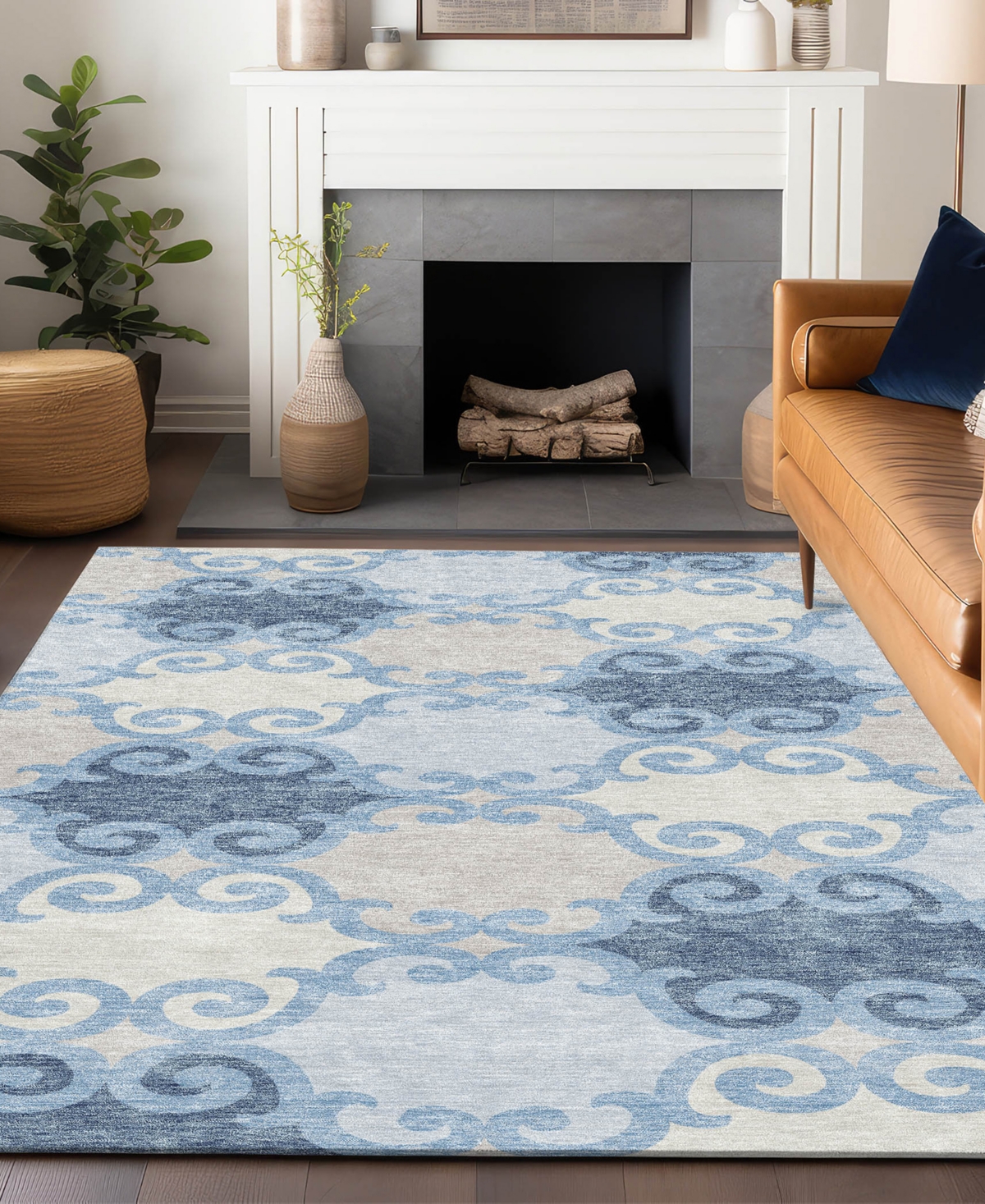 Addison Chantille Acn883 3'x5' Area Rug In Mist