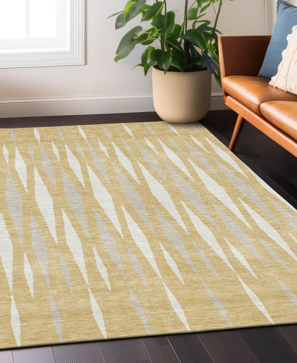 Addison Chantille Acn881 8'x10' Area Rug In Gold