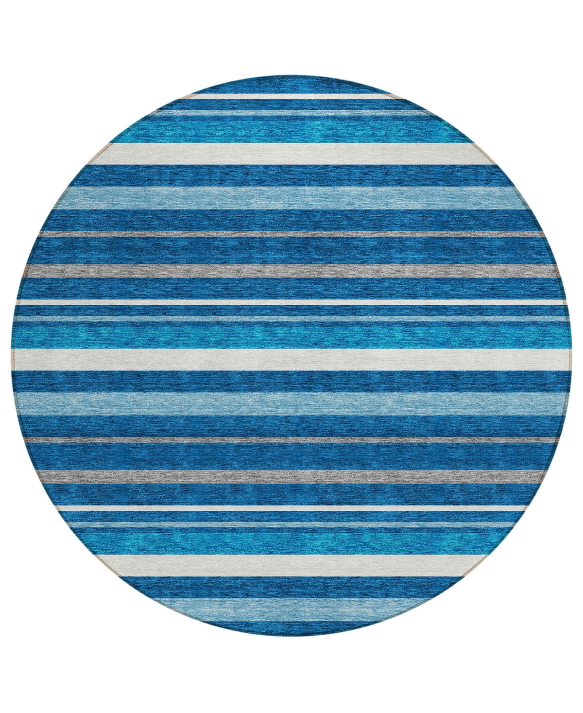Addison Chantille Acn879 8'x8' Round Area Rug In Denim