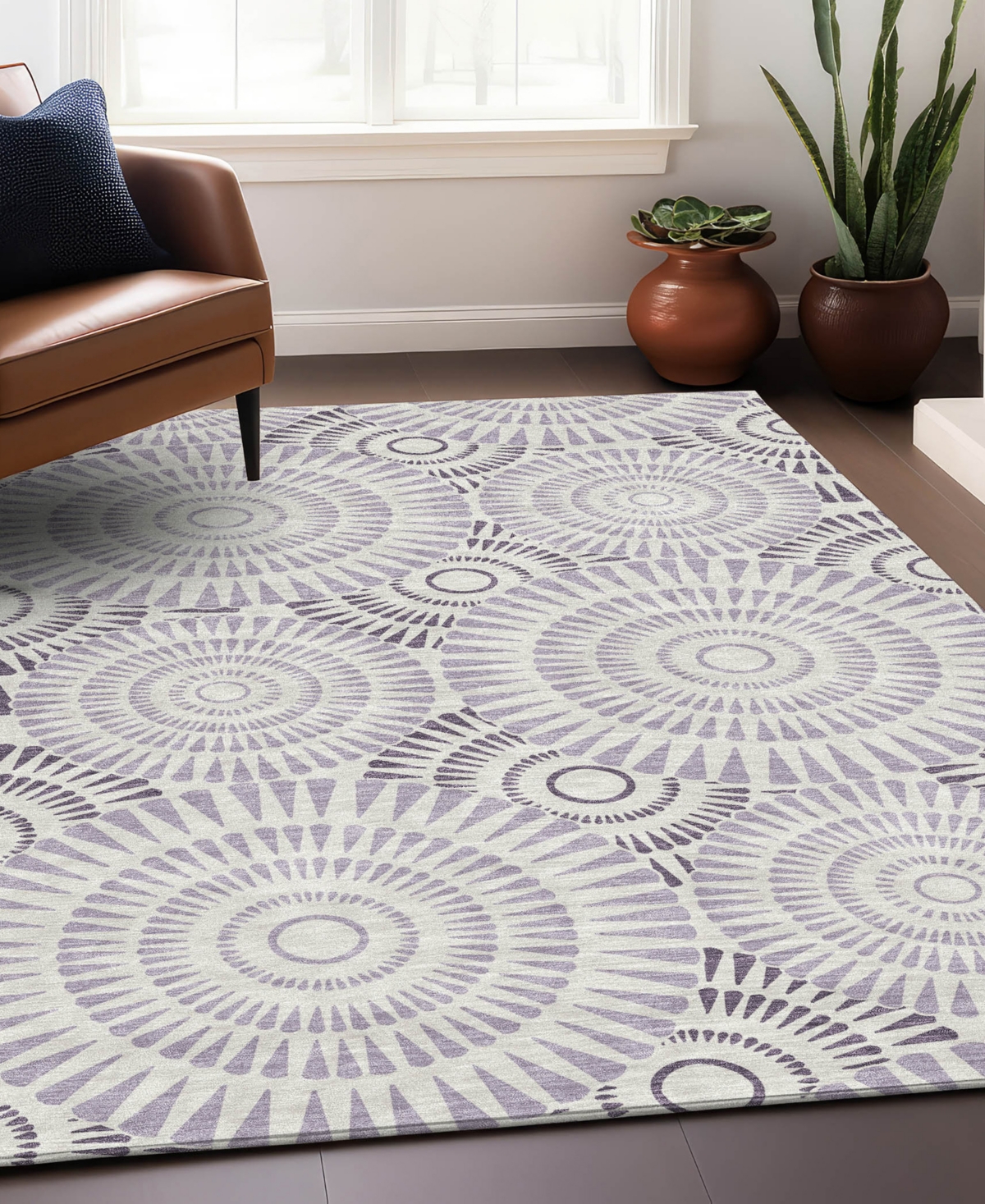 Addison Chantille Acn877 9'x12' Area Rug In Lavender