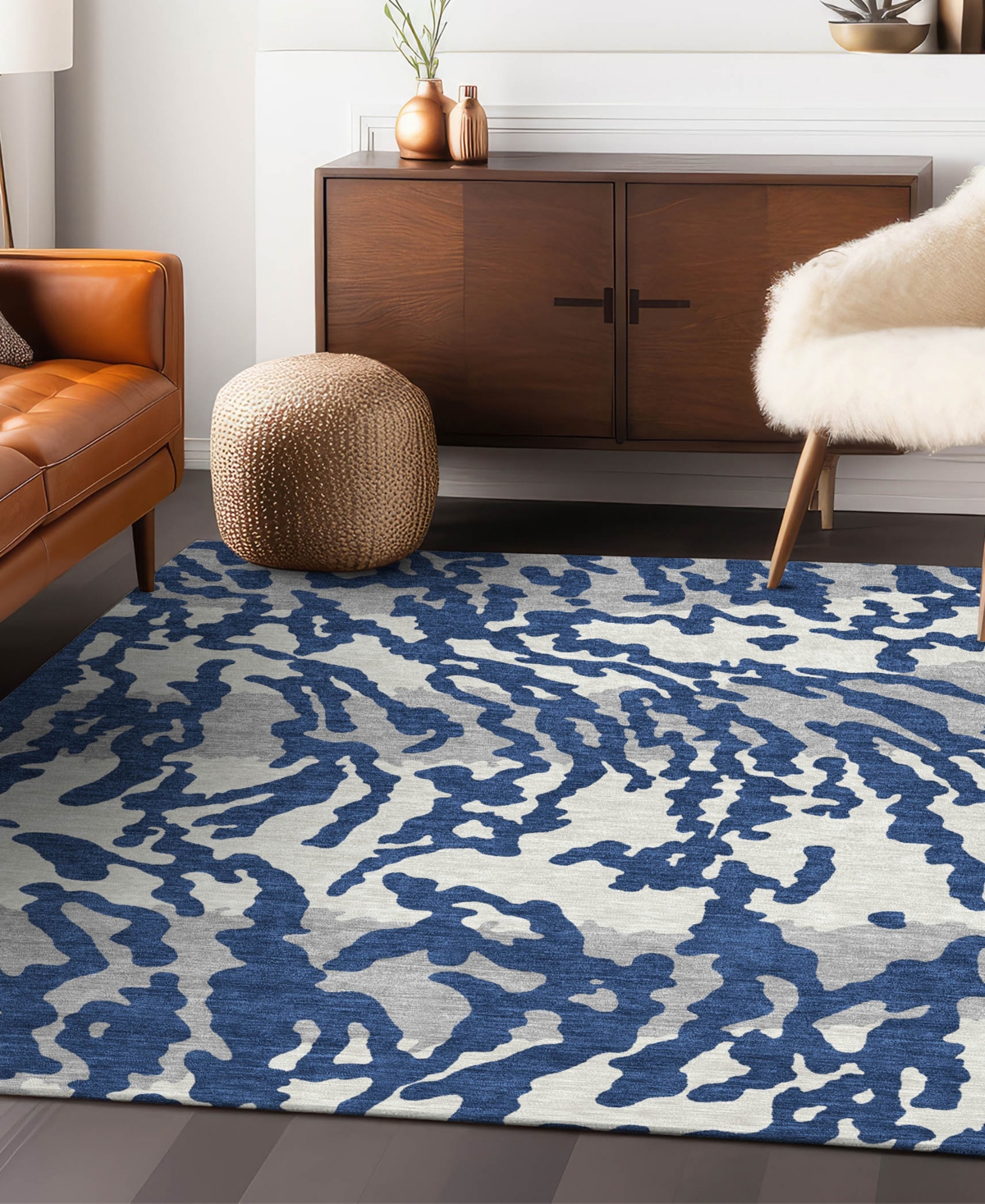 Addison Chantille Acn873 5'x7'6 Area Rug In Navy