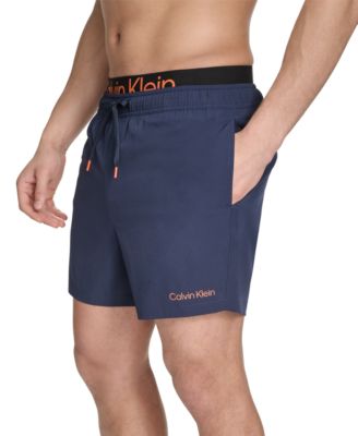 Men's Logo Elastic Waist Modern Euro 5" Volley Swim Trunks