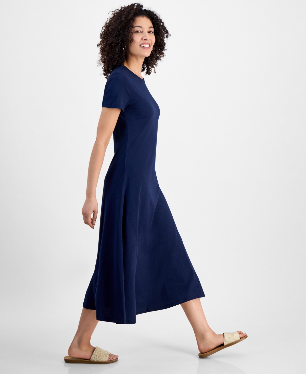 STYLE & CO PETITE T-SHIRT MAXI DRESS, EXCLUSIVELY AT MACY'S 