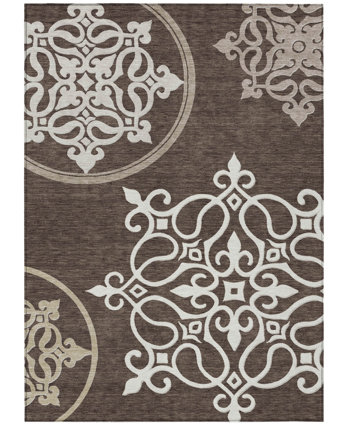 Addison Chantille Acn874 8'x10' Area Rug In Chocolate