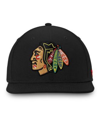 Мужская черная приталенная шляпа Fanatics от Chicago Blackhawks Core