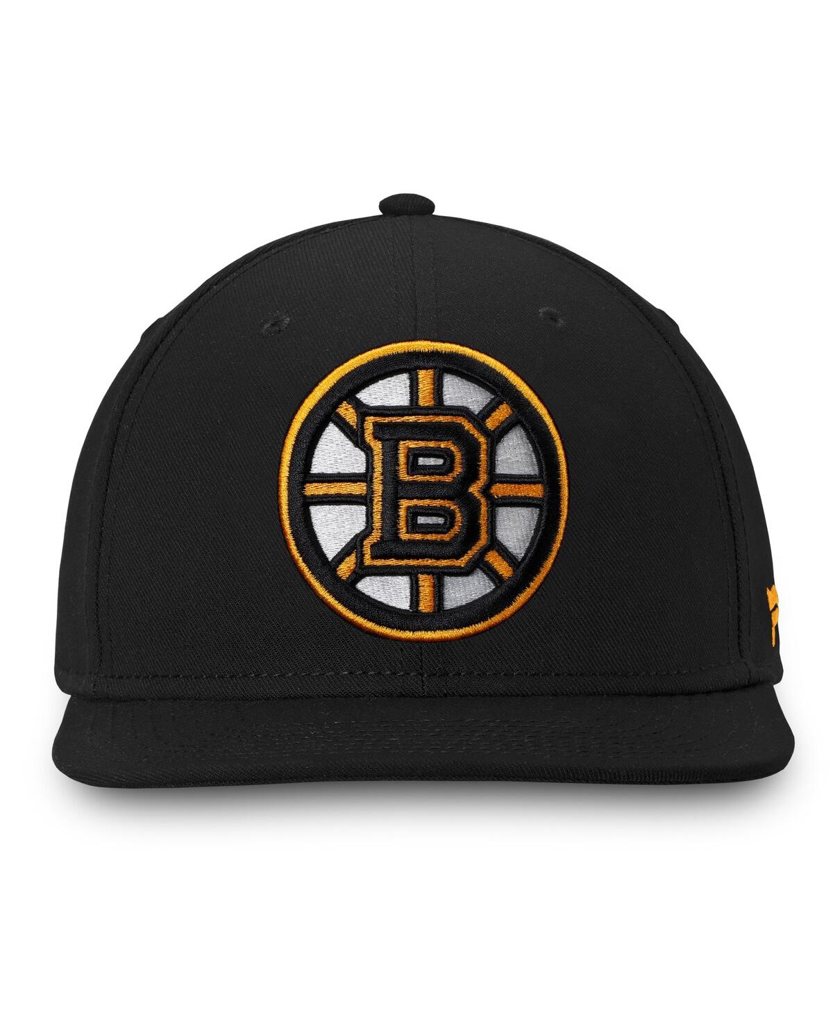 Fanatics Men's Black Boston Bruins Core Fitted Hat In Black