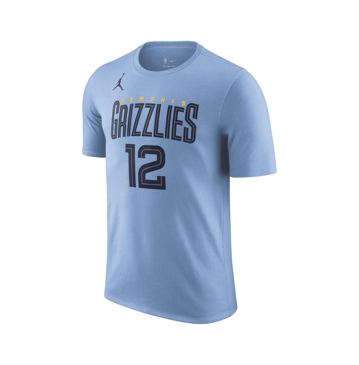 Мужская футболка Jordan Ja Morant Light Blue Memphis Grizzlies 2022/23 Statement Edition Name and Number — фото 5