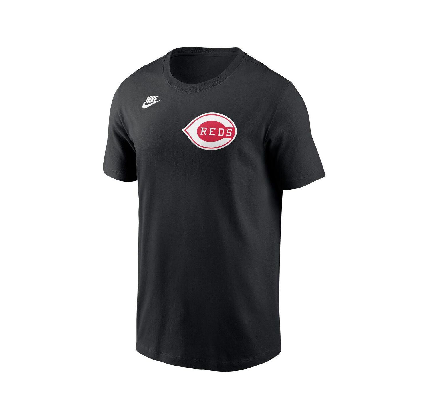 Men's Black Cincinnati Reds Cooperstown Wordmark T-Shirt