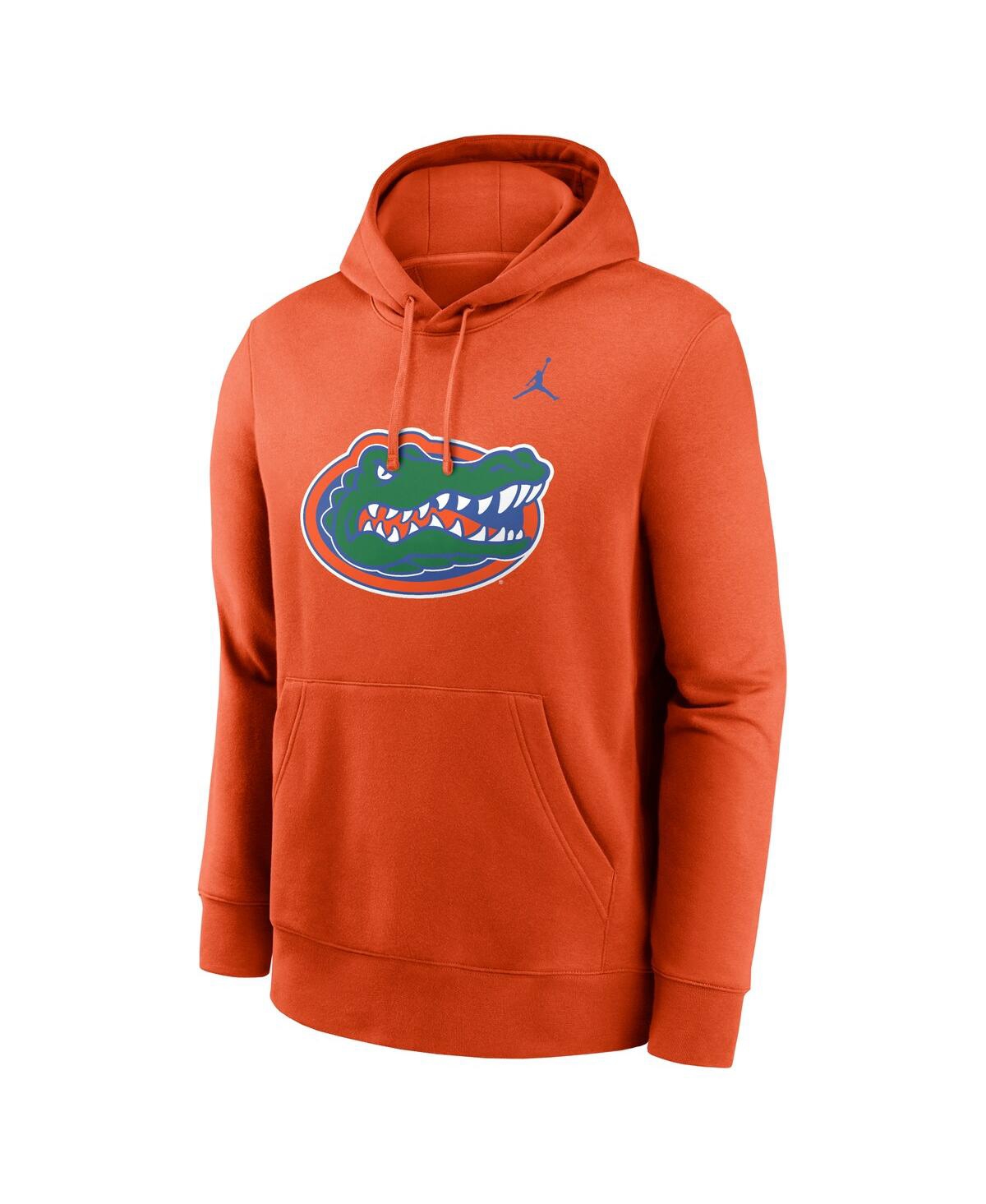 JORDAN MEN'S ORANGE FLORIDA GATORS PRIMETIME CLUB FLEECE PULLOVER HOODIE 