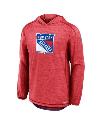 Легкий пуловер с капюшоном Fanatics Men's Red New York Rangers Authentic Pro Rink