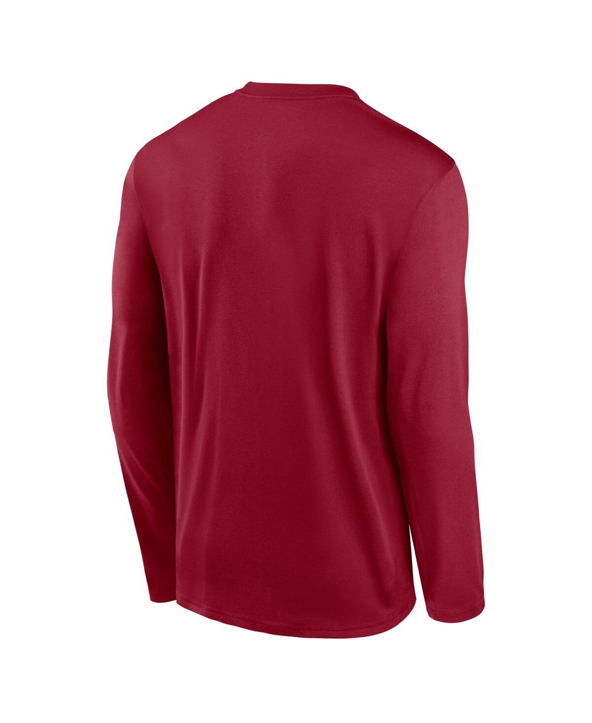 Jordan Men's Crimson Oklahoma Sooners Primetime Center Lockup Two-hit Legend Long Sleeve T-shirt In Red