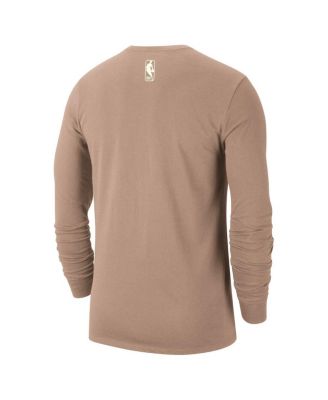 Мужская коричневая футболка Nike с логотипом Chicago Bulls 2024/25 City Edition Essential с длинным рукавом