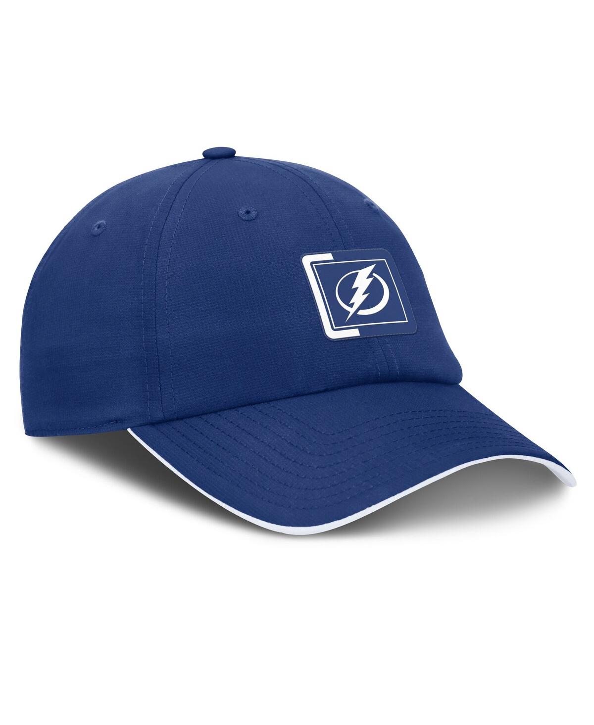 Fanatics Men's Blue/white Tampa Bay Lightning Authentic Pro Ripstop Adjustable Hat In Blue,white