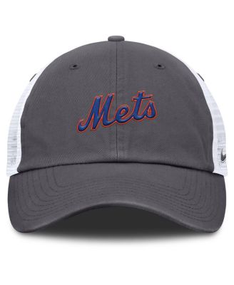 Мужская серая кепка дальнобойщика Nike New York Mets Wordmark Club с регулируемой посадкой