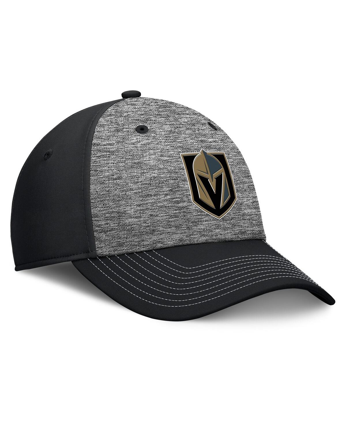 Fanatics Men's Gray/black Vegas Golden Knights Fundamental Top Shelf 2-tone Flex Hat In Gray,black