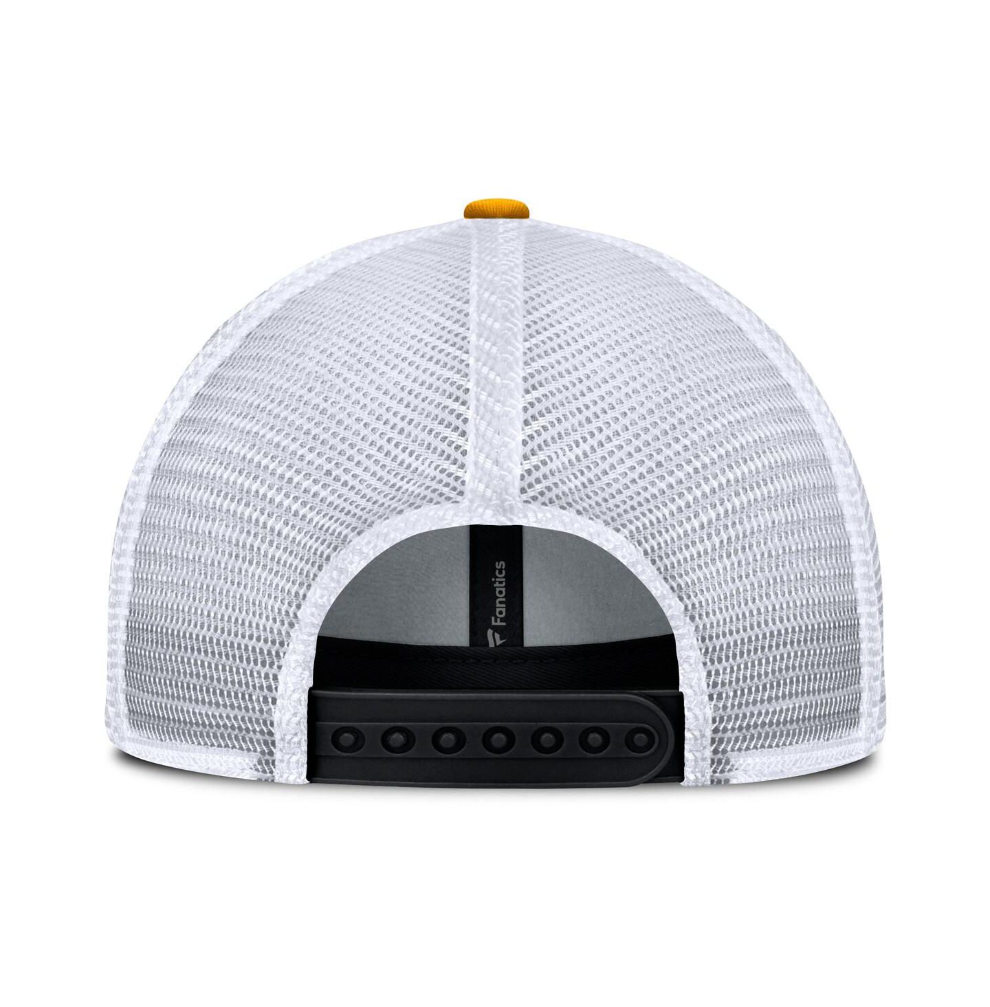 Мужская кепка Fanatics Black Boston Bruins Fundamental One-Time Trucker Adjustable Hat — фото 4