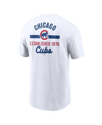 Men's White Chicago Cubs 2-Hit T-Shirt