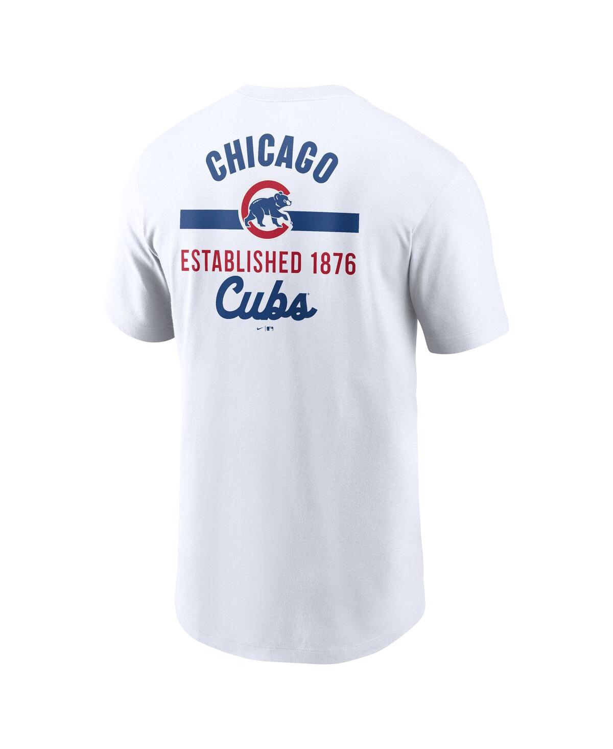 Nike Men's White Chicago Cubs 2-hit T-shirt In White