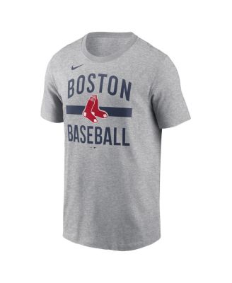 Мужская футболка Nike Heather Grey Boston Red Sox с выгнутыми краями