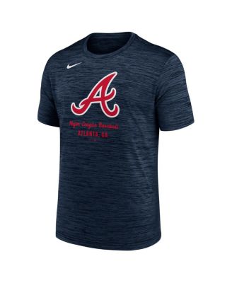 Мужская темно-синяя футболка Nike Atlanta Braves Velocity Performance от Nike