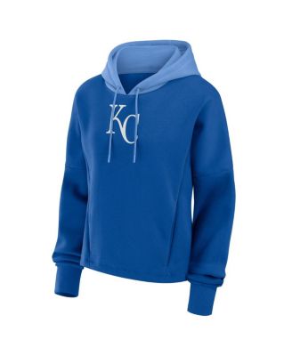 Женская толстовка Fanatics Royal Kansas City Royals с завышенной талией и флисовым пуловером Legacy