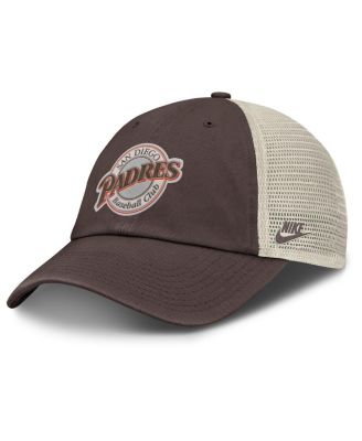 Nike - Men's Brown/Natural San Diego Padres Cooperstown Collection Club Trucker Adjustable Hat