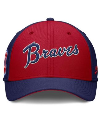 Men's Navy/Red Atlanta Braves Rise Swoosh Performance Flex Hat