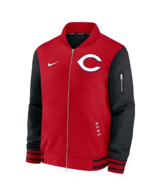Мужская красно-черная куртка-бомбер Nike Cincinnati Reds Authentic Collection Dugout на молнии