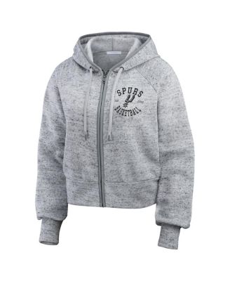 Women's Heather Gray San Antonio Spurs Speckled Radiator Full-Zip Hoodie