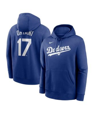 Nike - Men's Shohei Ohtani Royal Los Angeles Dodgers Player Name  Number Club Pullover Hoodie